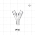 Y Connector, Tubing Ports, Natural - 0.268 inch ID (6.8 mm) - 51753