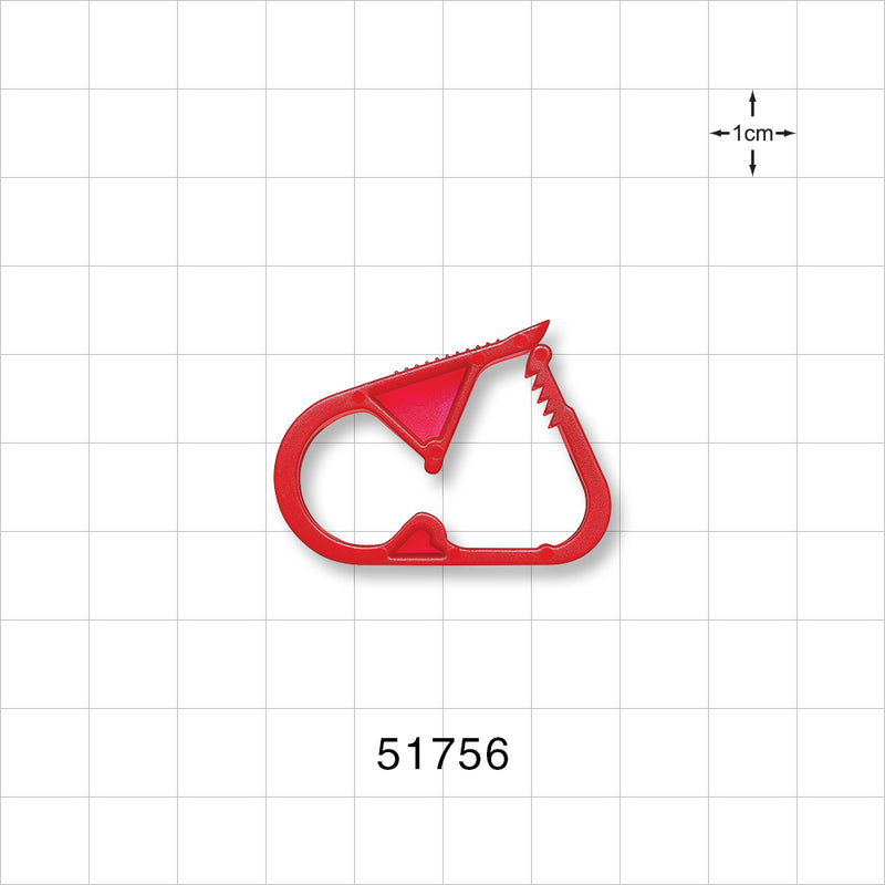 Pinch Clamp, Ratchet-Style, Red - Fits 0.268 inch OD Tubing (6.8 mm) - 51756
