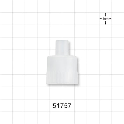 Straight Connector, Reducer, Tubing Port, Natural - 22 mm ID x 10 mm OD - 51757