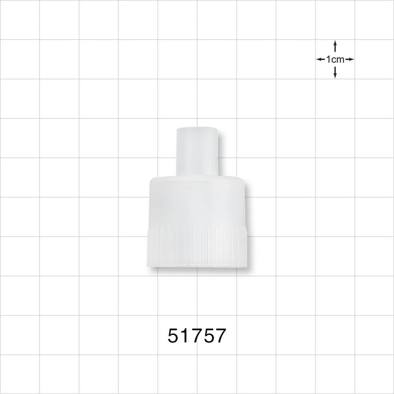 Straight Connector, Reducer, Tubing Port, Natural - 22 mm ID x 10 mm OD - 51757