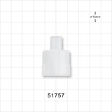 Straight Connector, Reducer, Tubing Port, Natural - 22 mm ID x 10 mm OD - 51757