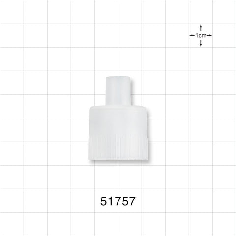 Straight Connector, Reducer, Tubing Port, Natural - 22 mm ID x 10 mm OD - 51757