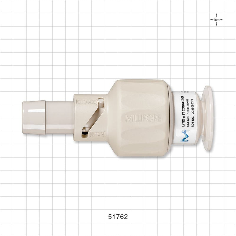 Lynx ST Connector, Barbed - 1 inch/1.5 inch Standard x Fits 1 inch ID Tubing (25.4 mm) - 51762