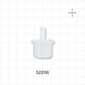 Straight Connector, Reducer, Tubing Port, Natural - 22 mm x 6 mm OD - 52206