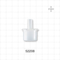 Straight Connector, Reducer, Tubing Port, Natural - 22 mm OD x 8 mm OD - 52208