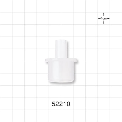 Straight Connector, Reducer, Tubing Port, Natural - 22 mm x 10 mm OD - 52210