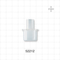 Straight Connector, Reducer, Tubing Port, Natural - 22 mm x 12 mm OD - 52212