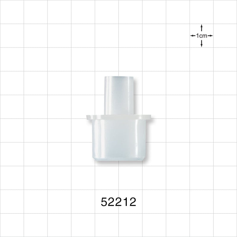 Straight Connector, Reducer, Tubing Port, Natural - 22 mm x 12 mm OD - 52212