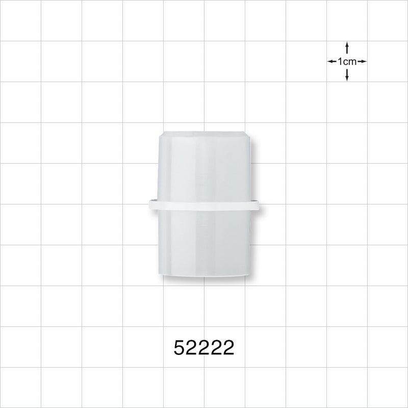 Straight Connector, Tubing Port, Natural - 22 mm OD - 52222