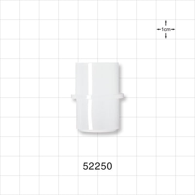Straight Connector, Tubing Port, Natural - 22 mm OD/15 mm ID - 52250