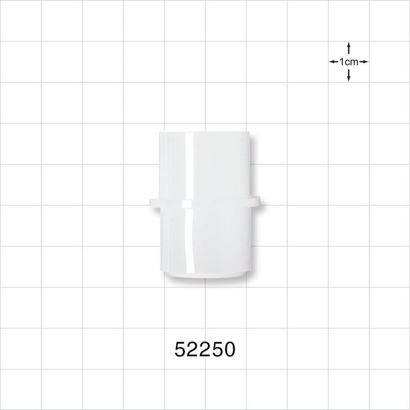 Straight Connector, Tubing Port, Natural - 22 mm OD/15 mm ID - 52250
