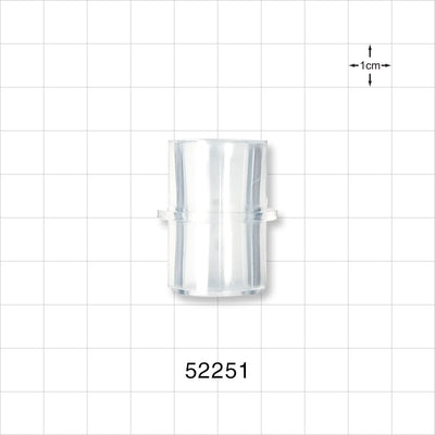 Straight Connector, Tubing Port, Clear - 22 mm OD/15 mm ID - 52251