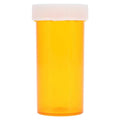 Clarke Container Division Medicine Vial Plastic 1-1/4" 13 Dram Amber Reusable Non-Sterile 320/Case - 23013