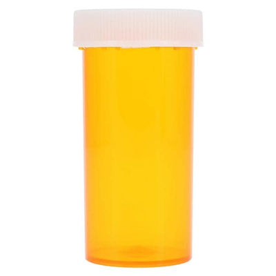 Clarke Container Division Medicine Vial Plastic 1-1/4" 13 Dram Amber Reusable Non-Sterile 320/Case - 23013
