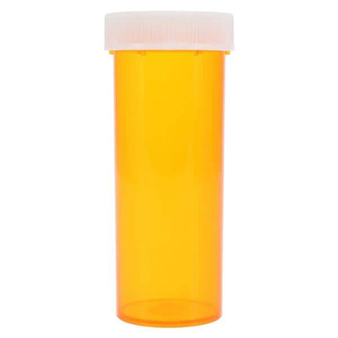 Clarke Container Division Medicine Vial Plastic 1-1/4" 16 Dram Amber Reusable Non-Sterile 270/Case - 23016