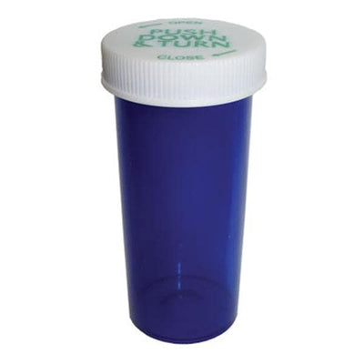 Clarke Container Division Medicine Vial Plastic 60 Dram Blue Reusable Non-Sterile 115/Case - 22060