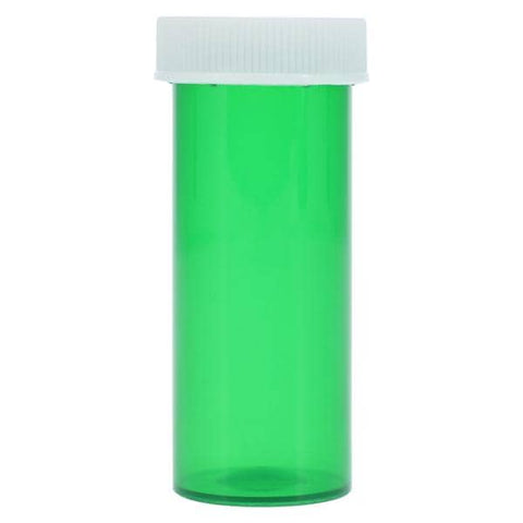 Clarke Container Division Medicine Vial Plastic 8 Dram Green Reusable Non-Sterile 410/Case - 24008