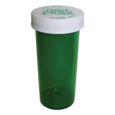 Clarke Container Division Medicine Vial Plastic 20 Dram Green Reusable Non-Sterile 360/Case - 24020