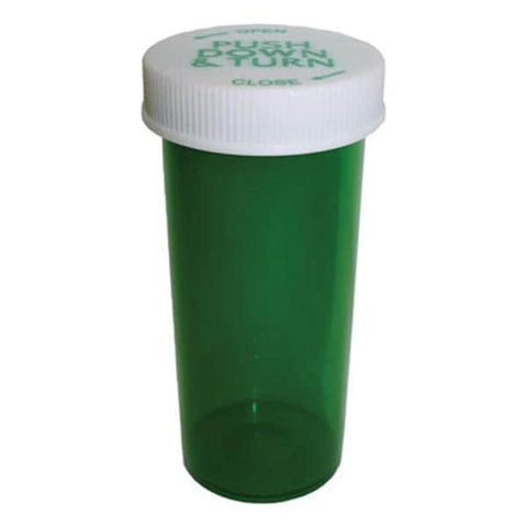 Clarke Container Division Medicine Vial Plastic 60 Dram Green Reusable Non-Sterile 115/Case - 24060