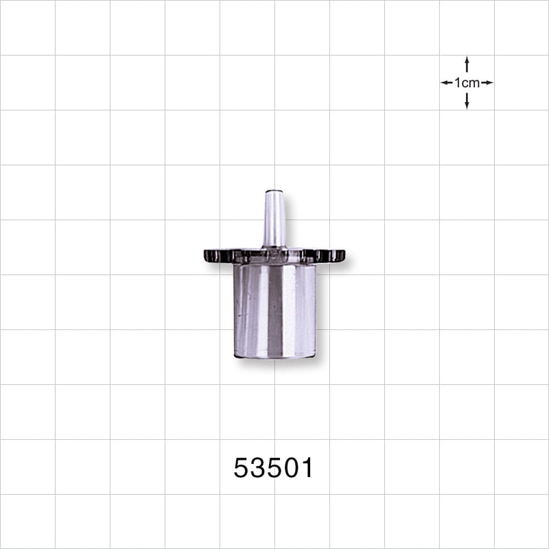 Straight Connector, Reducer, Tubing Port, Clear - 15 mm OD x 2.5 mm ID - 53501