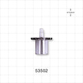 Straight Connector, Reducer, Tubing Port, Clear - 15 mm OD x 3 mm ID - 53502