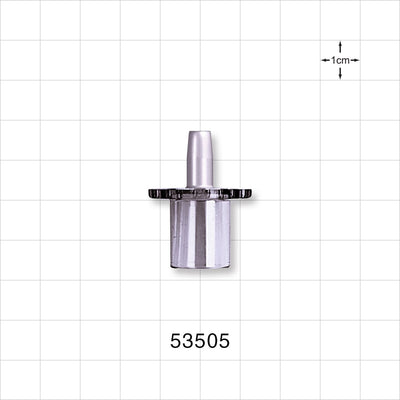 Straight Connector, Reducer, Tubing Port, Clear - 15 mm OD x 4.5 mm ID - 53505
