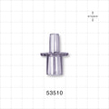 Straight Connector, Reducer, Tubing Port, Clear - 15 mm OD x 8 mm ID - 53510