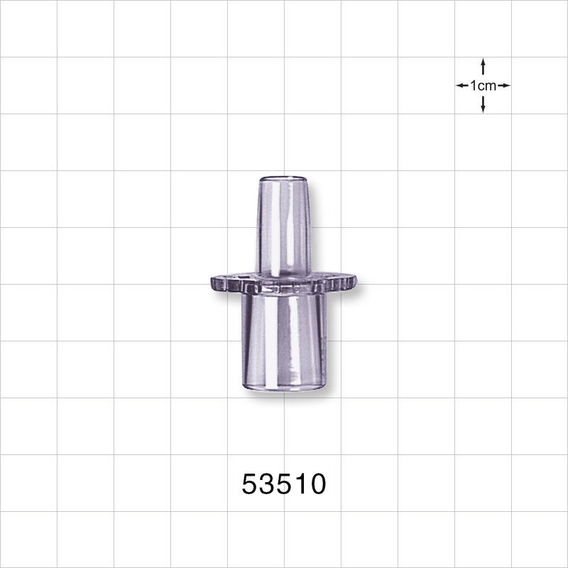 Straight Connector, Reducer, Tubing Port, Clear - 15 mm OD x 8 mm ID - 53510