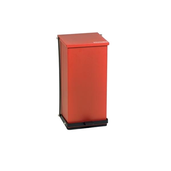 Detecto Scales Co Can Trash Large Step-On Pedal Full-Width Hinge Lid Self-Closing w/ Biohazard/Infectious Waste Adhesive Labels Each — P-48R