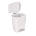 Brewer Custom Products Can Trash Plastic Small Step-On Pedal Overlapping Lid Each - 25269