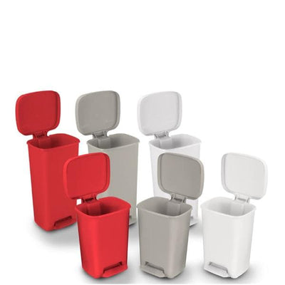 Brewer Custom Products Can Trash Plastic Small Step-On Pedal Overlapping Lid Each - 25270