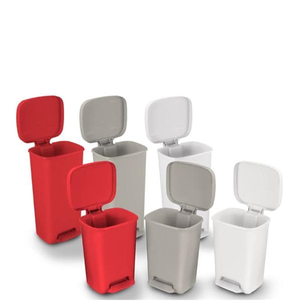 Brewer Custom Products Can Trash Plastic Small Step-On Pedal Overlapping Lid Each - 25270