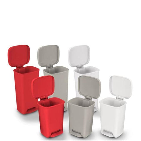 Brewer Custom Products Can Trash Plastic Small Step-On Pedal Overlapping Lid Each - 25270