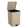 Brewer Custom Products Can Trash Stainless Steel/Enamel Finish Large Step-On Pedal Overlapping Lid Each - 35268