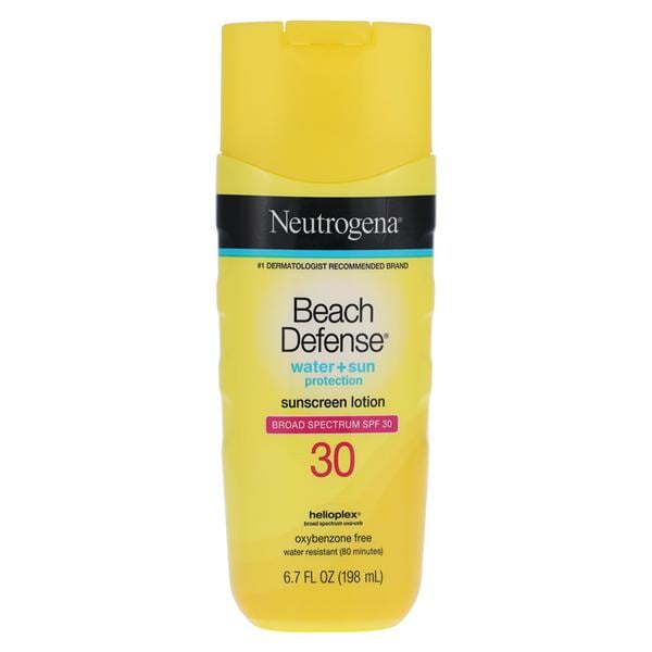 J&J Dental Neutrogena Beach Defense Sunscreen Lotion Body Adult 6.7oz Water Resistant Each, 12 EA/CA - 688727100