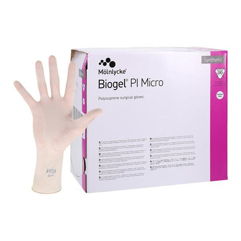 Molnlycke Healthcare -Biogel PI Micro Polyisoprene Surgical Gloves 6.5 Straw, 4 BX/CA 48565