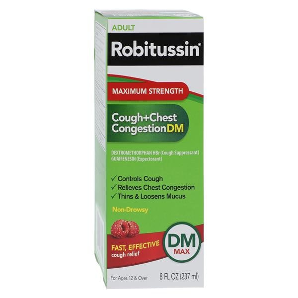 Haleon Company Robitussin DM Cough/Congestion Syrup 400/20mg Maximum Strength 8oz/Bottle, 12 BT/CA - F00031873918