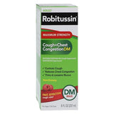 Haleon Company Robitussin DM Cough/Congestion Syrup 400/20mg Maximum Strength 8oz/Bottle, 12 BT/CA - F00031873918