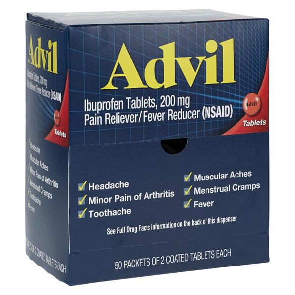 Haleon Company Advil Tablets 200mg Industrial Pack 50x2/Box, 24 BX/CA - F00573015489Z