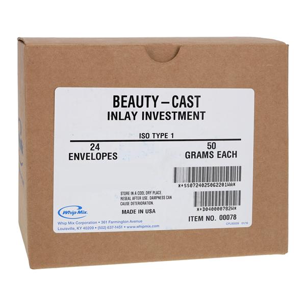 Whip-Mix Corporation -Beauty-Cast Inlay Investment Low Fusing Crown & Bridge Powder 24/Case 00078