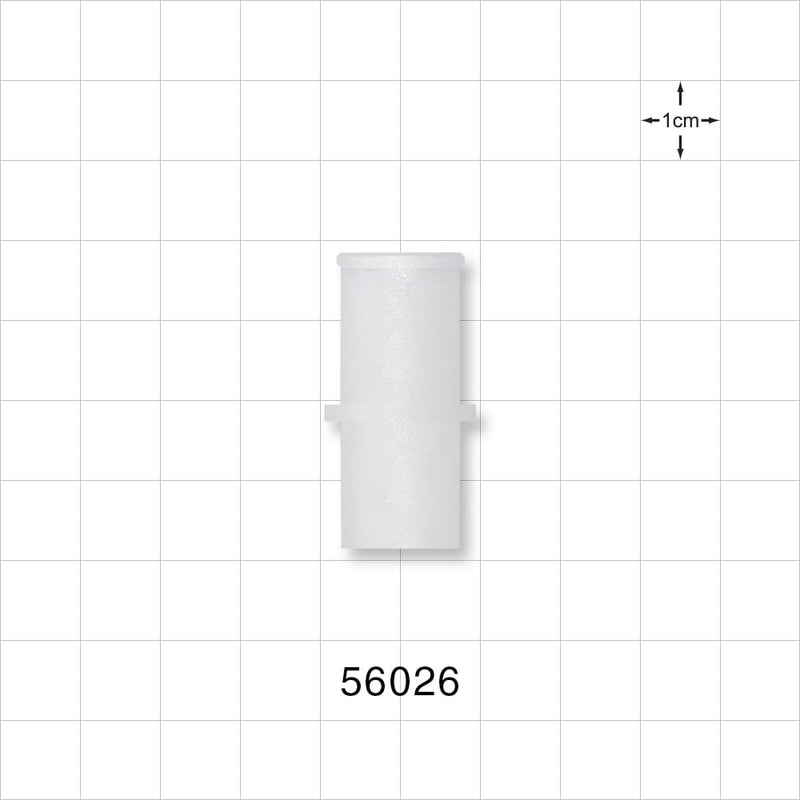 Straight Connector, Tubing Port, Natural - 15 mm OD - 56026