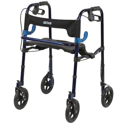 Drive Clever-Lite Walker/Rollator with Seat and Loop Locks Adult 8" Wheels