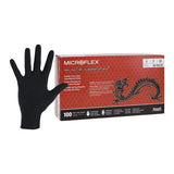 Microflex Inc -MICROFLEX Black Dragon Exam Gloves Small Standard Black Non-Sterile Not Chemo Approved, 20 BX/CA BD-1001-PF-S
