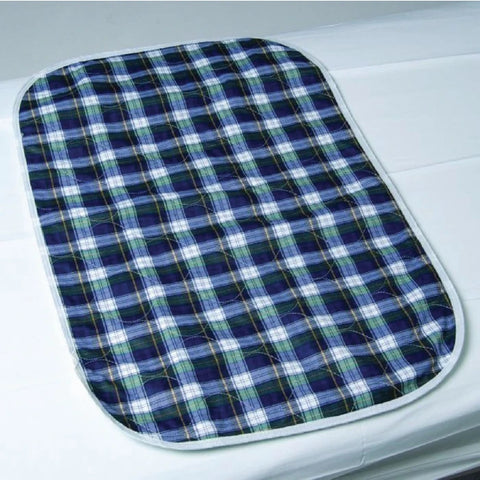 CareFor Green Plaid Deluxe Designer Print Reusable Underpads (Size - 32" x 36")