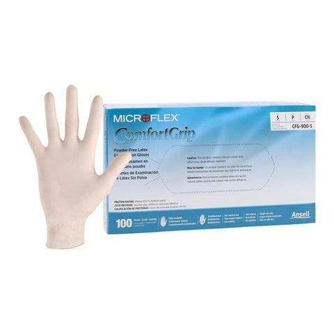 Microflex Inc -MICROFLEX ComfortGrip Exam Gloves Small Standard Natural Non-Sterile Not Chemo Approved, 10 BX/CA CFG-900-S