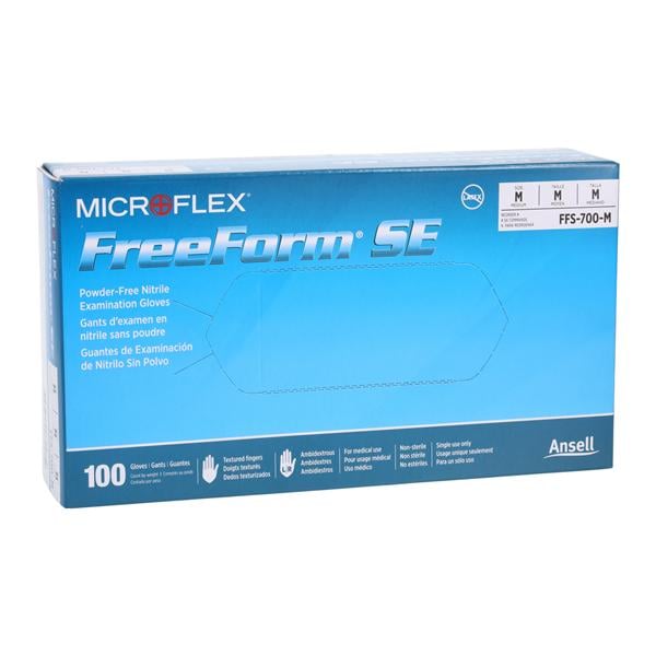 Microflex Inc -MICROFLEX FreeForm SE Nitrile Exam Gloves Medium Standard Blue Non-Sterile Not Chemo Approved, 10 BX/CA FFS-700-M