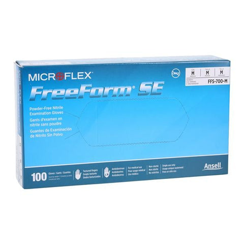 Microflex Inc -MICROFLEX FreeForm SE Nitrile Exam Gloves Medium Standard Blue Non-Sterile Not Chemo Approved, 10 BX/CA FFS-700-M