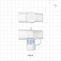 T Connector, Valved with Cap - 22 mm ID x 22 mm OD / 15 mm ID x 22 mm ID - 56618