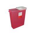 Henry Schein Inc. -Sharps Container 3gal Red/Clear 12-1/2x6x13-1/2" Hinged Adjustable Rotor Lid Polypropylene Nestable Shatter/Puncture Resistant Each, 10 EA/CA 0330-150R-HS