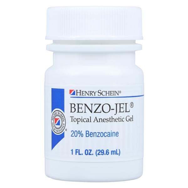 Henry Schein Inc Benzo-Jel Topical Anesthetic Gel Mint 20% Benzocaine 1oz/Jar - 03-32319